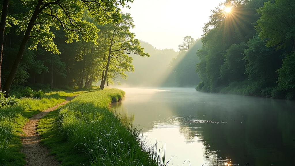 Riverside footpaths through Czech forests with scenic water views